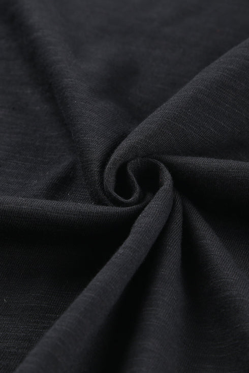 Solid Crew Neck Long Sleeve Top